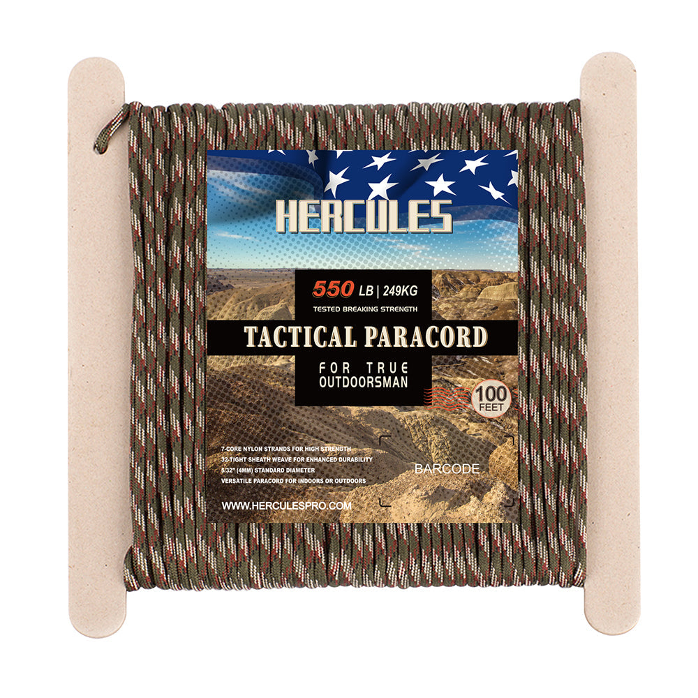 HERCULES 100FT 550 Paracord Rope Heavy Duty Parachute Cord Utility Cord HERCULES