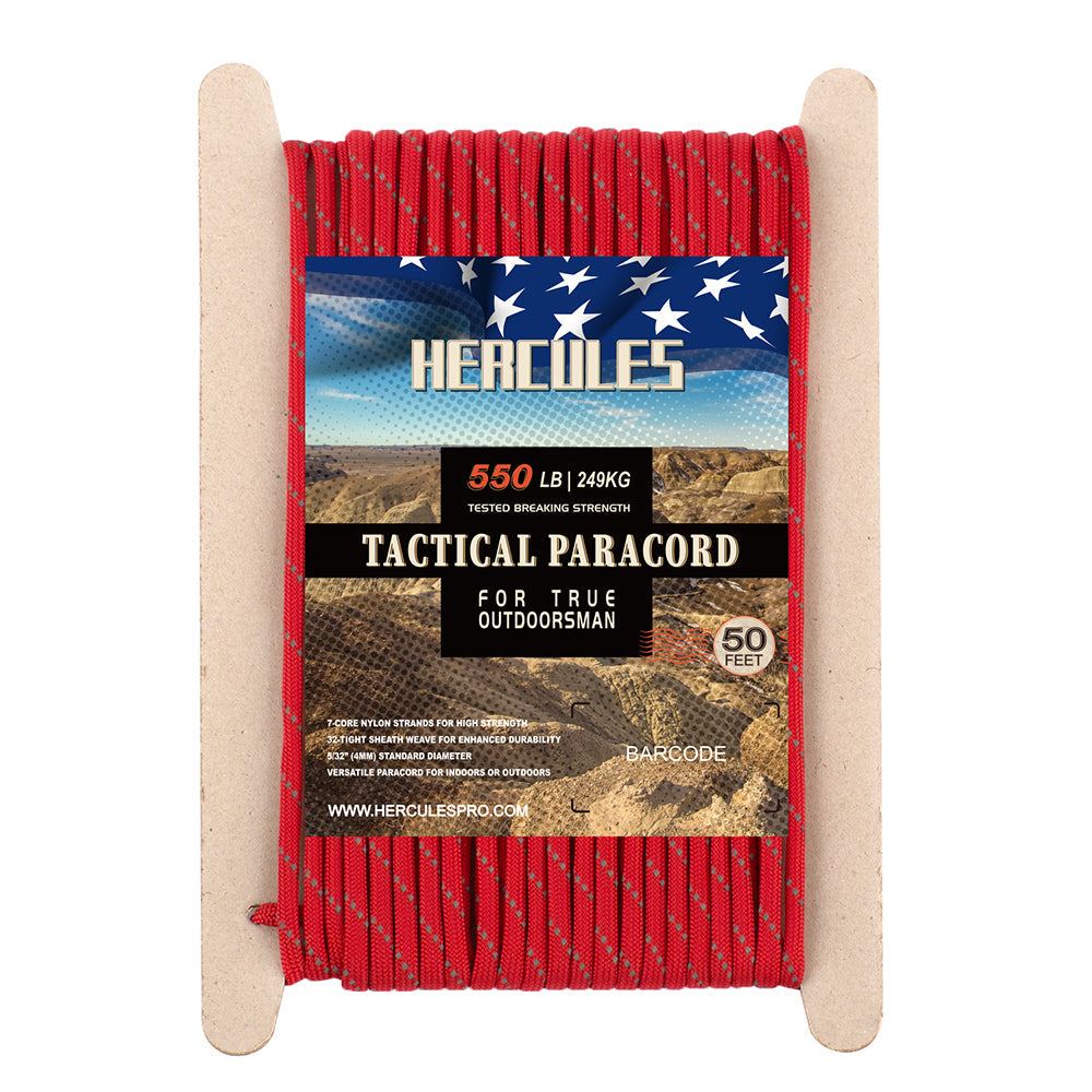 HERCULES 50FT 550 Paracord Rope Heavy Duty Parachute Cord Utility Cord HERCULES