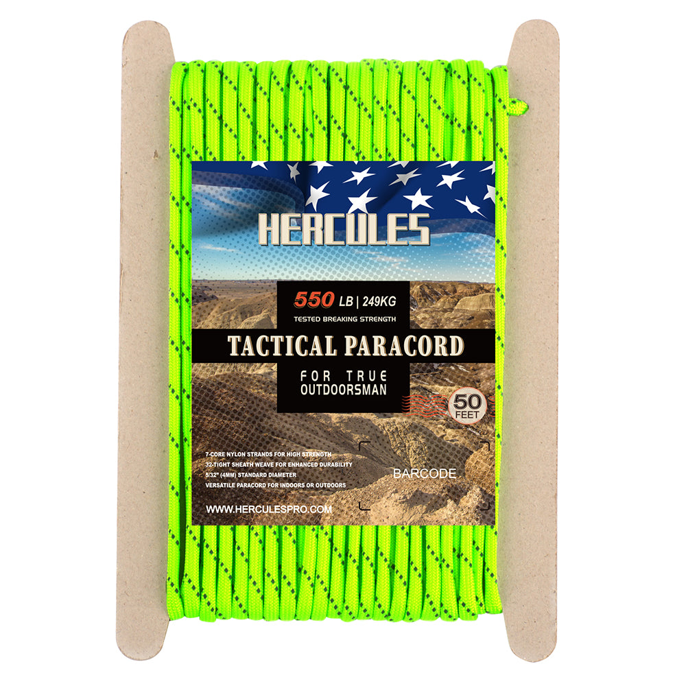 HERCULES 50FT 550 Paracord Rope Heavy Duty Parachute Cord Utility Cord HERCULES