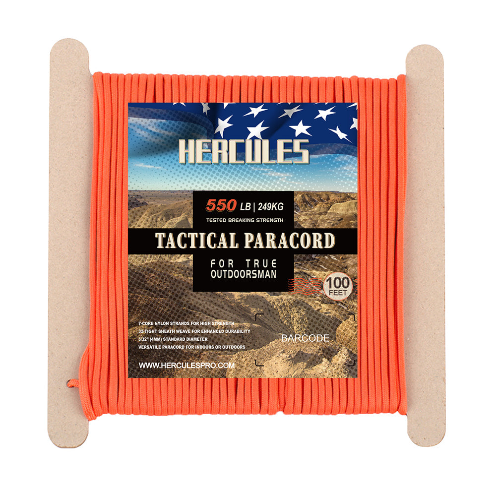 HERCULES 100FT 550 Paracord Rope Heavy Duty Parachute Cord Utility Cord HERCULES