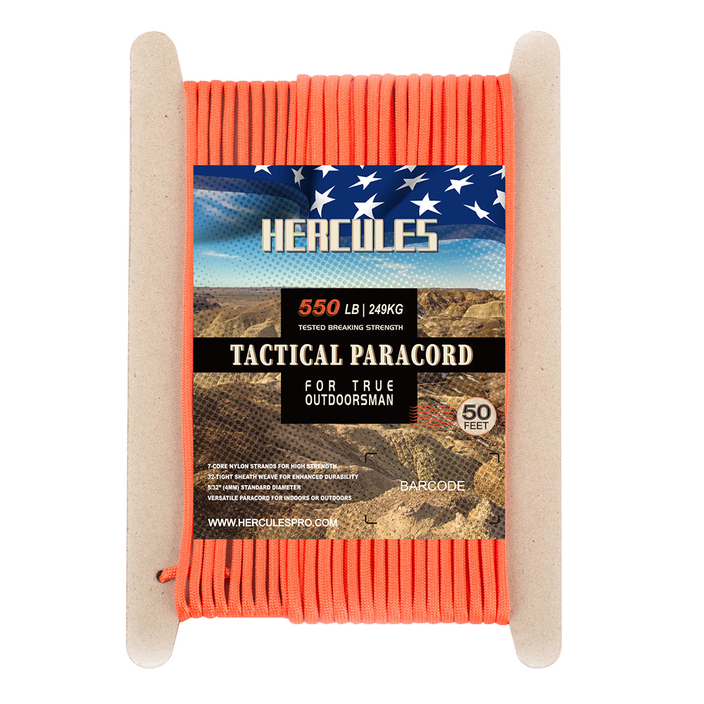HERCULES 50FT 550 Paracord Rope Heavy Duty Parachute Cord Utility Cord HERCULES