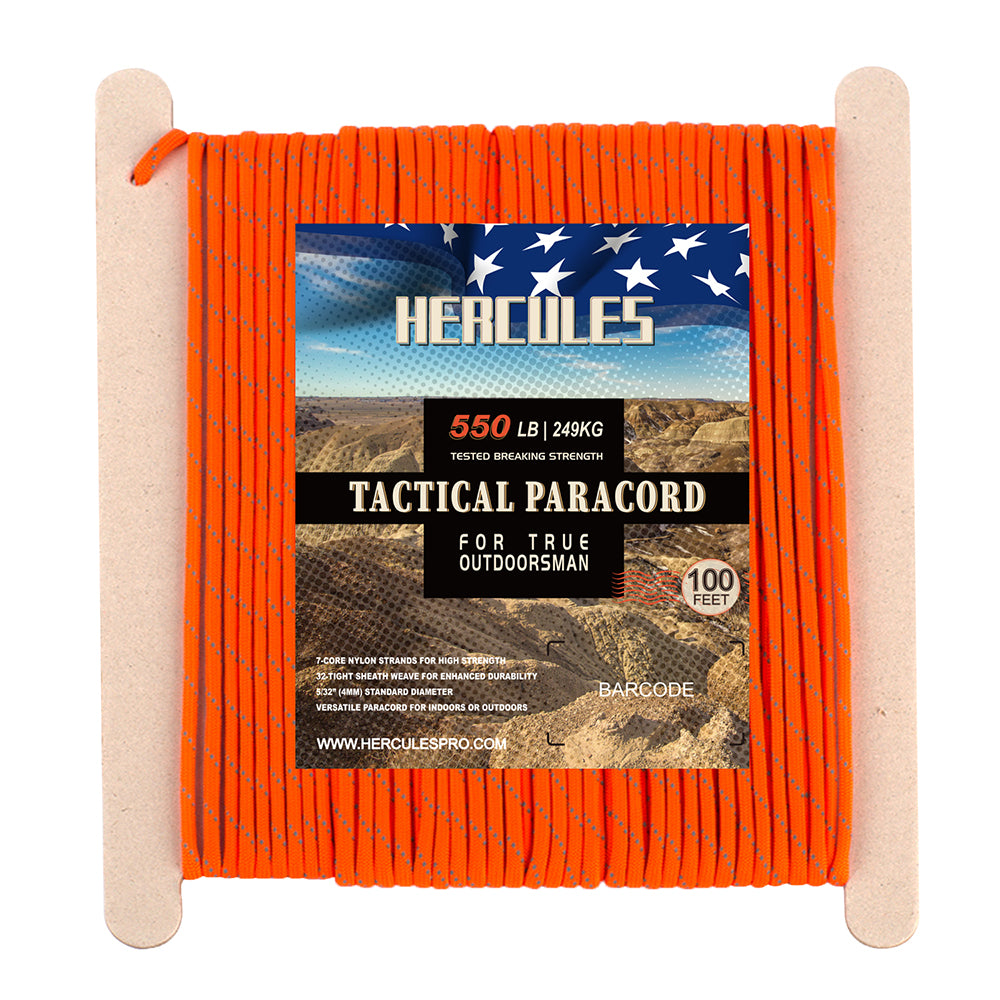 HERCULES 100FT 550 Paracord Rope Heavy Duty Parachute Cord Utility Cord HERCULES