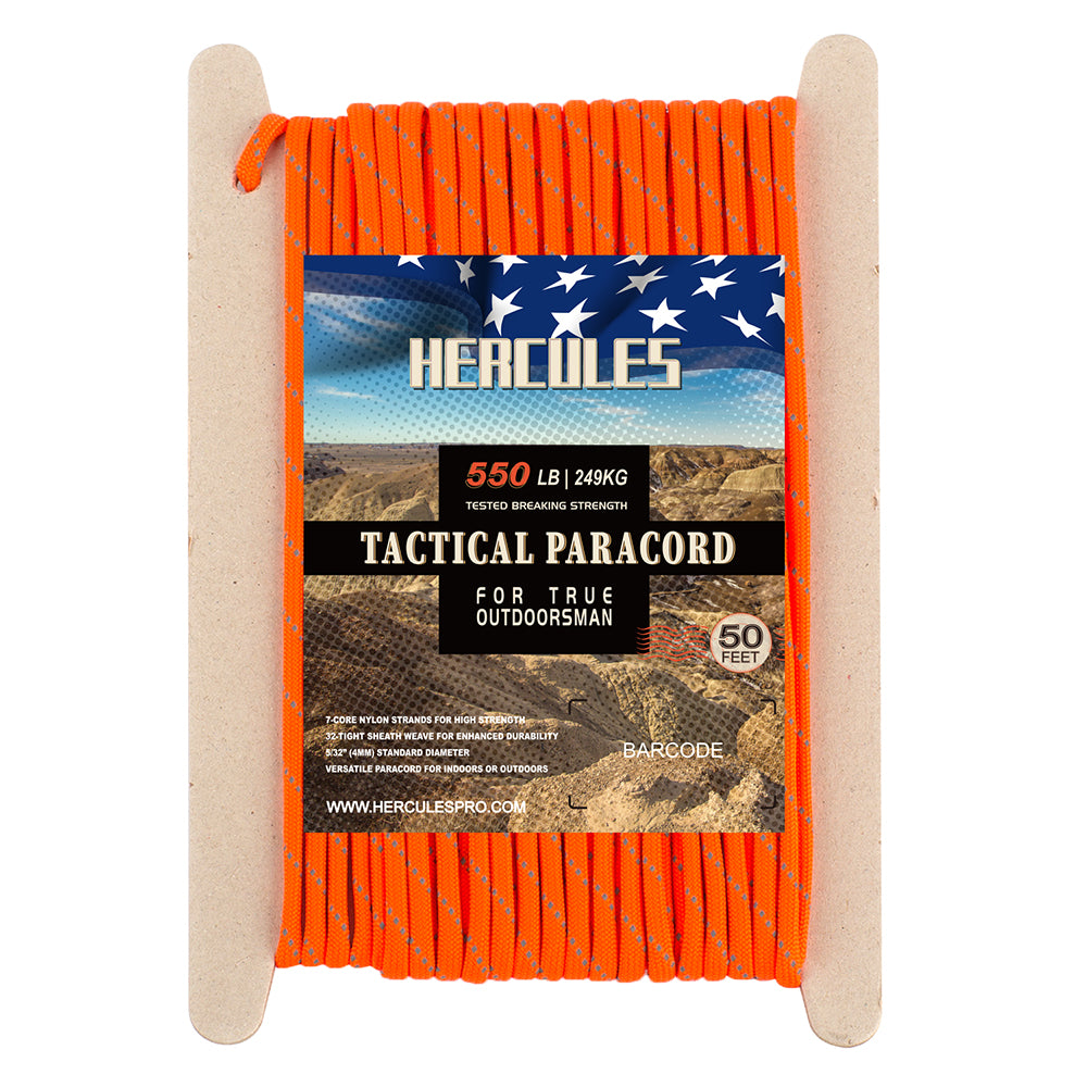 HERCULES 50FT 550 Paracord Rope Heavy Duty Parachute Cord Utility Cord HERCULES