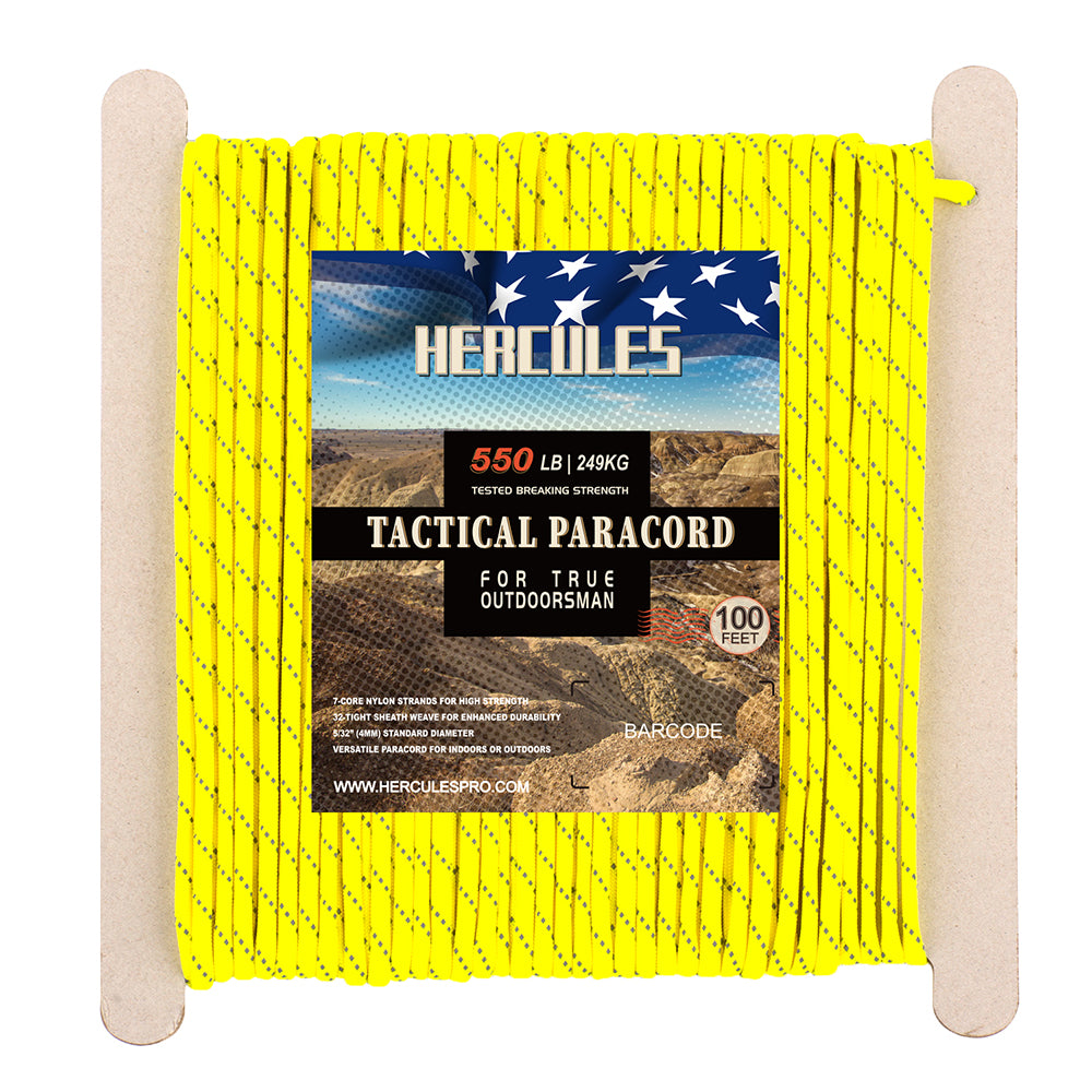 HERCULES 100FT 550 Paracord Rope Heavy Duty Parachute Cord Utility Cord HERCULES