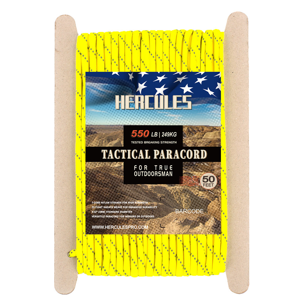 HERCULES 50FT 550 Paracord Rope Heavy Duty Parachute Cord Utility Cord HERCULES