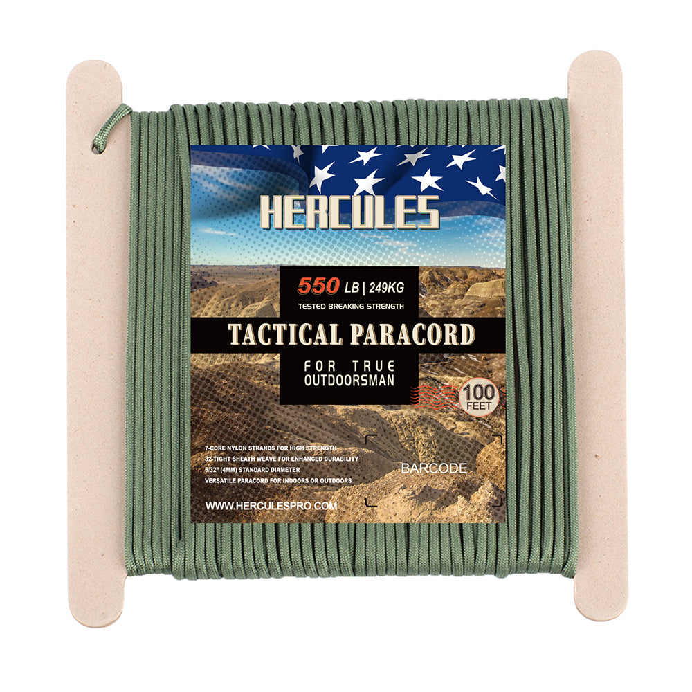 HERCULES 100FT 550 Paracord Rope Heavy Duty Parachute Cord Utility Cord HERCULES