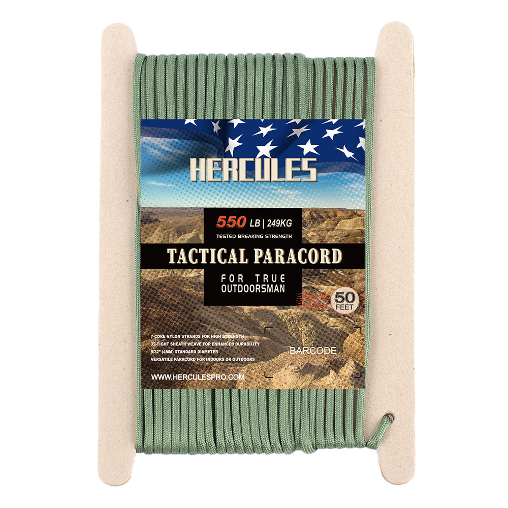 HERCULES 50FT 550 Paracord Rope Heavy Duty Parachute Cord Utility Cord HERCULES