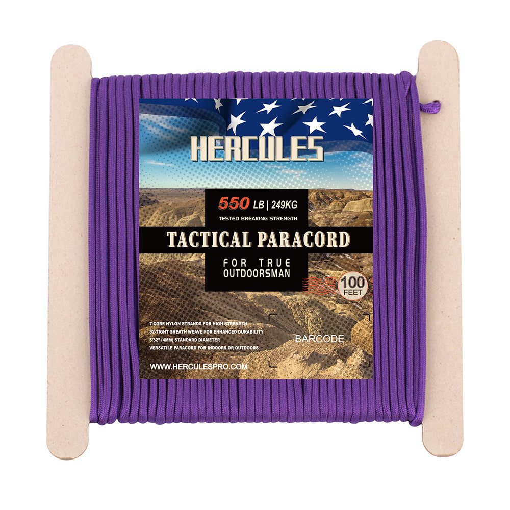 HERCULES 100FT 550 Paracord Rope Heavy Duty Parachute Cord Utility Cord HERCULES