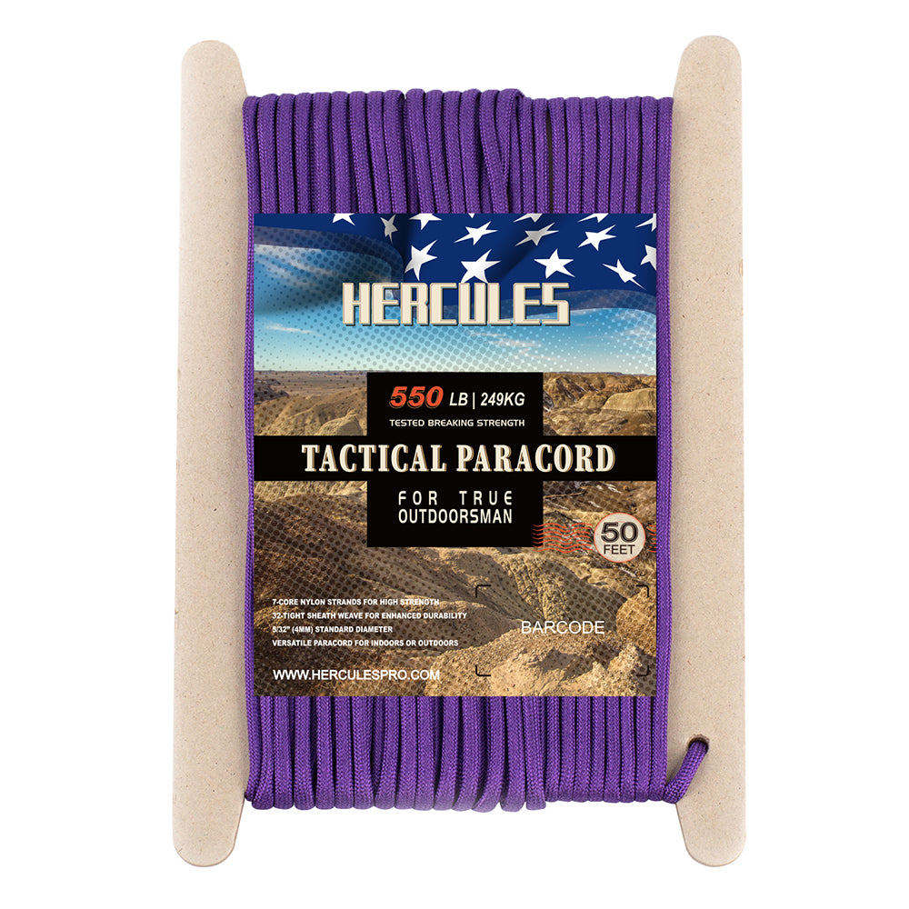 HERCULES 50FT 550 Paracord Rope Heavy Duty Parachute Cord Utility Cord HERCULES