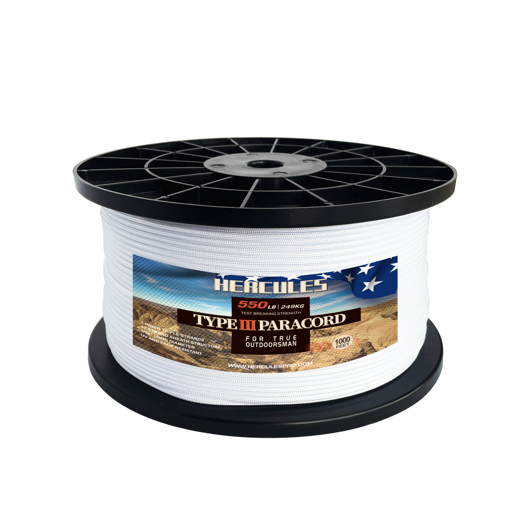 HERCULES 1000FT 550 Paracord Rope Heavy Duty Parachute Cord Utility Cord HERCULES