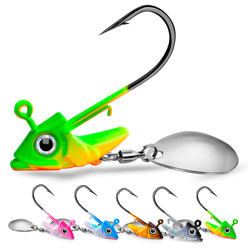 Spinner Jig Head with Paddle Tail & Soft Swimbait 5pcs HERCULES