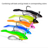 Spinner Jig Head with Paddle Tail & Soft Swimbait 5pcs HERCULES