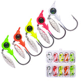 HERCULES 25pcs Fishing Jig Head Hooks with Willow Leaf Blade Fishing Lure HERCULES