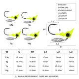 HERCULES 25pcs Fishing Jig Head Hooks with Willow Leaf Blade Fishing Lure HERCULES