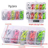 HERCULES 25pcs Fishing Jig Head Hooks with Willow Leaf Blade Fishing Lure HERCULES