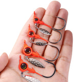 HERCULES 25pcs Fishing Jig Head Hooks with Willow Leaf Blade Fishing Lure HERCULES