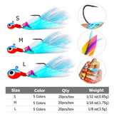 HERCULES Jigs Lead Head Hooks with Colorful Fish Skin and Feathers HERCULES