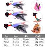 HERCULES Jigs Lead Head Hooks with Colorful Fish Skin and Feathers HERCULES