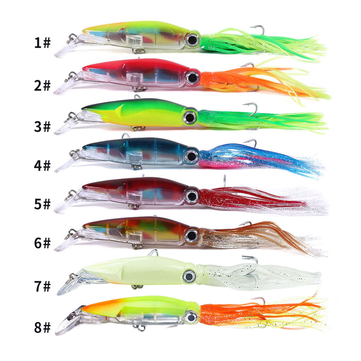 HERCULES 5.5inches Simulation Squid Baits Topwater Fishing Lure HERCULES