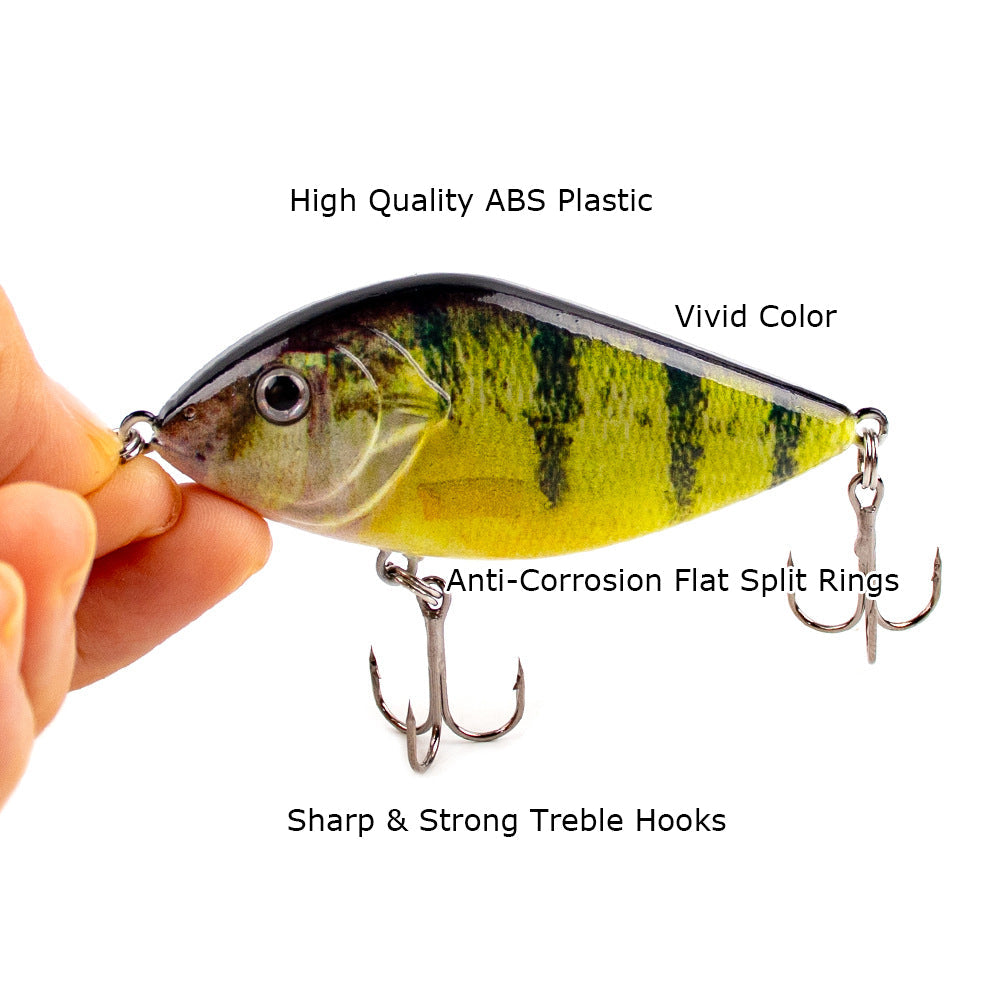 2.75" Jerkbait Fishing Lure Hard Bait with Rattling Steel Balls HERCULES