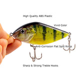 2.75" Jerkbait Fishing Lure Hard Bait with Rattling Steel Balls HERCULES