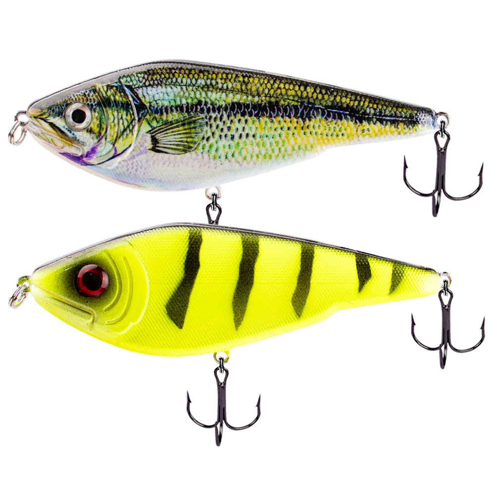 3.54" Jerkbait Fishing Lure Hard Bait with Rattling Steel Balls HERCULES