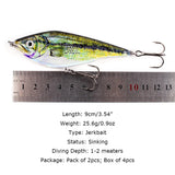 3.54" Jerkbait Fishing Lure Hard Bait with Rattling Steel Balls HERCULES