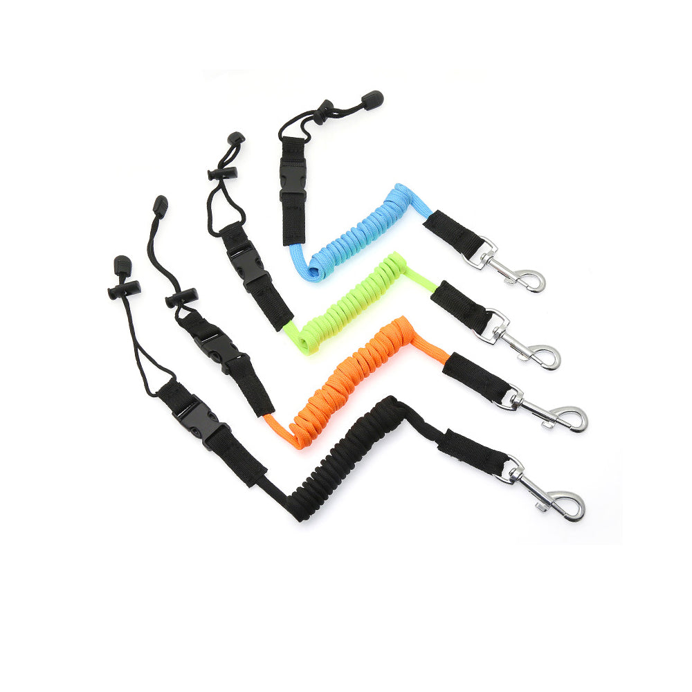 Anti-Lost Elastic Kayak Canoe Paddle Leash Coiled Lanysrds Pack of 2 HERCULES