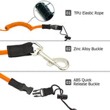 Anti-Lost Elastic Kayak Canoe Paddle Leash Coiled Lanysrds Pack of 2 HERCULES