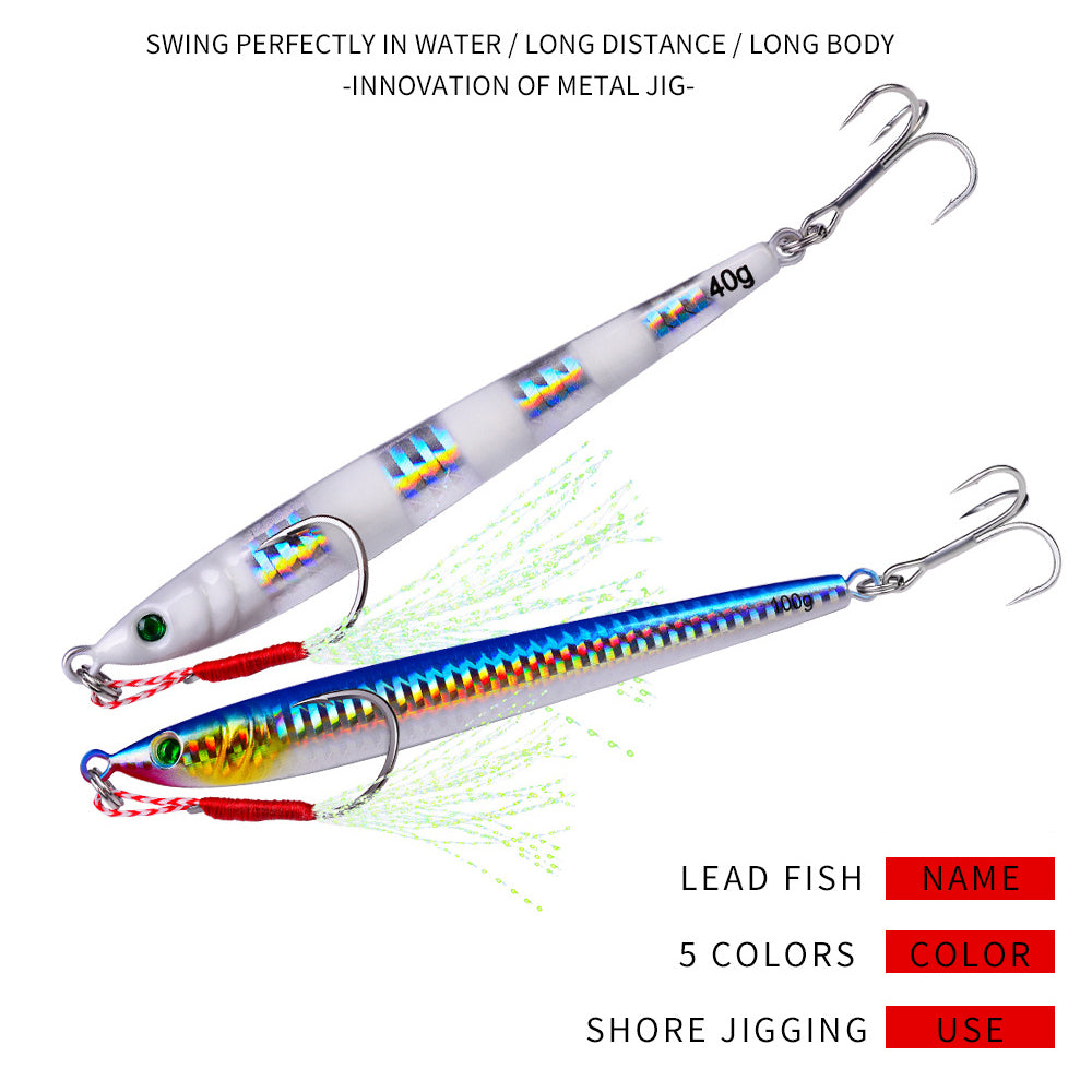 HERCULES Metal Fishing Lures 7g - 100g Luminous Metal Lures Pack of 5pcs HERCULES