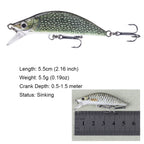 HERCULES Minnow Baits 5.5cm 5.5g Fishing Lure Box of 5PCS Hercules Fishing Tackle