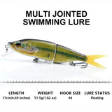 HERCULES 6.69" Multi-jointed Swimbait Floating Fishing Lure HERCULES