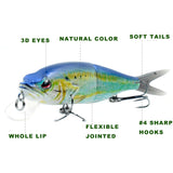 HERCULES 6.69" Multi-jointed Swimbait Floating Fishing Lure HERCULES