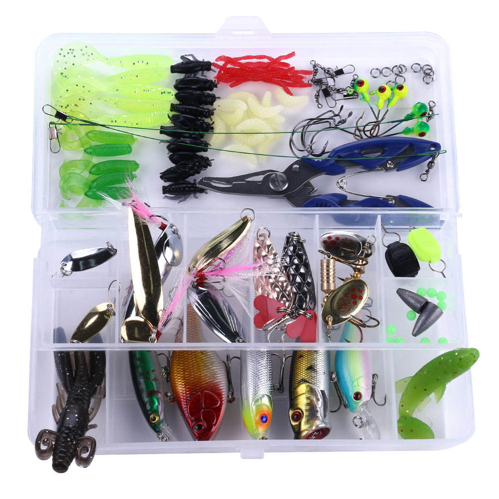 HERCULES 110 PCS Fishing Lure Tackle Box Fishing Lures Kit HERCULES