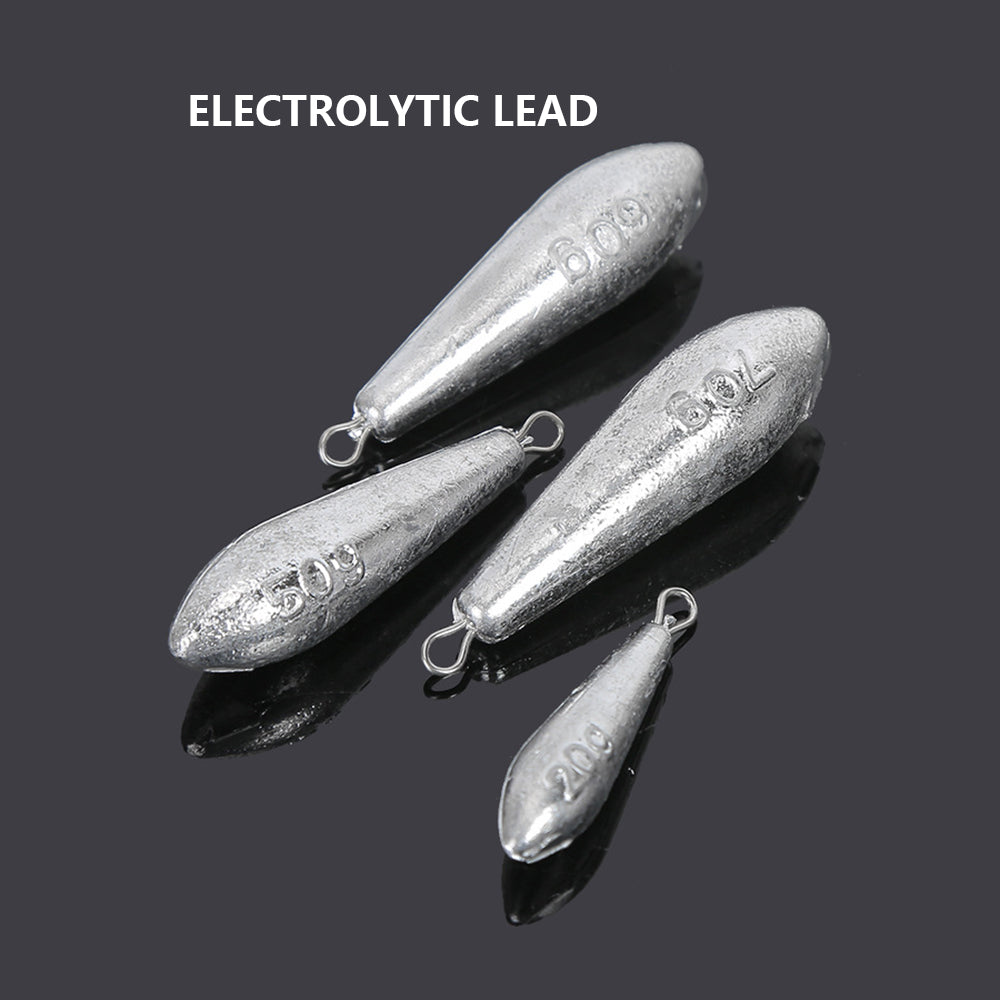 Willow-Leaf Fishing Sinkers, from 10g to 300g HERCULES