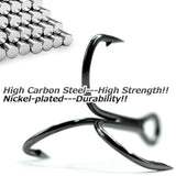 Premium Treble Hooks – 25 Pack, High Carbon Steel, Ultra Sharp HERCULES