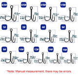 Premium Treble Hooks – 25 Pack, High Carbon Steel, Ultra Sharp HERCULES