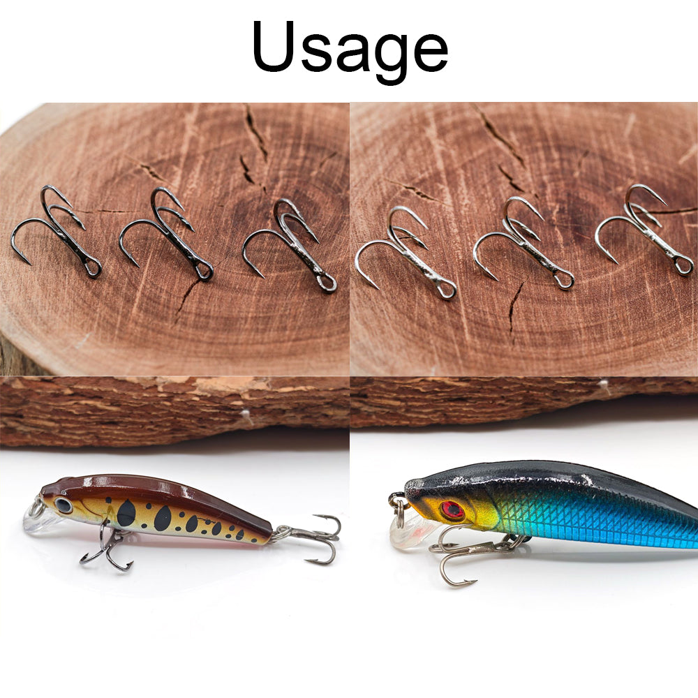 Premium Treble Hooks – 25 Pack, High Carbon Steel, Ultra Sharp HERCULES