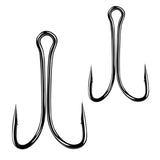 High Carbon Steel Frog Double Hooks – Sharp Barbed Black Fishing Hooks HERCULES