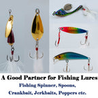 Feathered Treble Hooks – High Carbon Steel Barbed Fishing Hooks with Feathers HERCULES