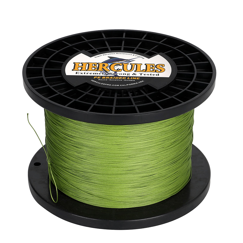 HERCULES Army Green 12 Strands 10lb-420lb PE Braided Fishing Line 100M-2000M HERCULES