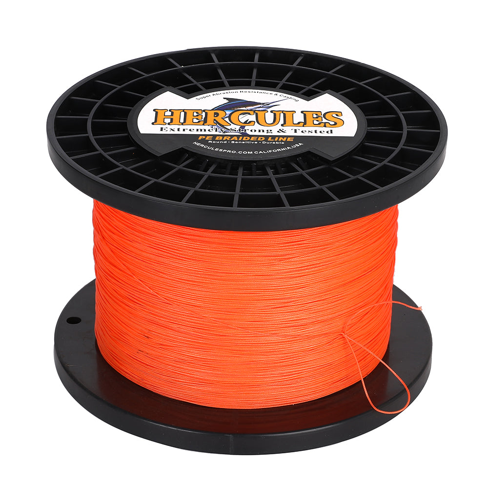 HERCULES Orange 12 Strands 10lb-420lb PE Braided Fishing Line 100M-2000M HERCULES