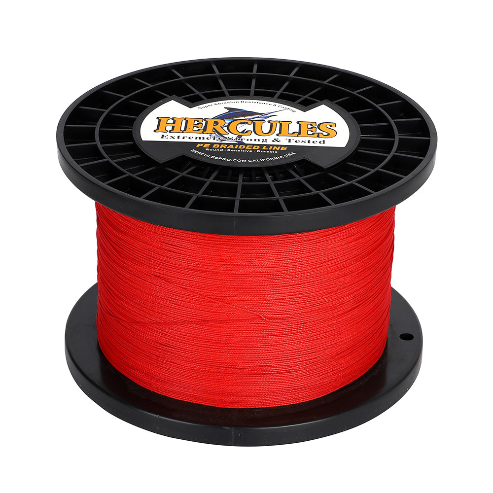 HERCULES Red 12 Strands 10lb-420lb PE Braided Fishing Line 100M-2000M HERCULES