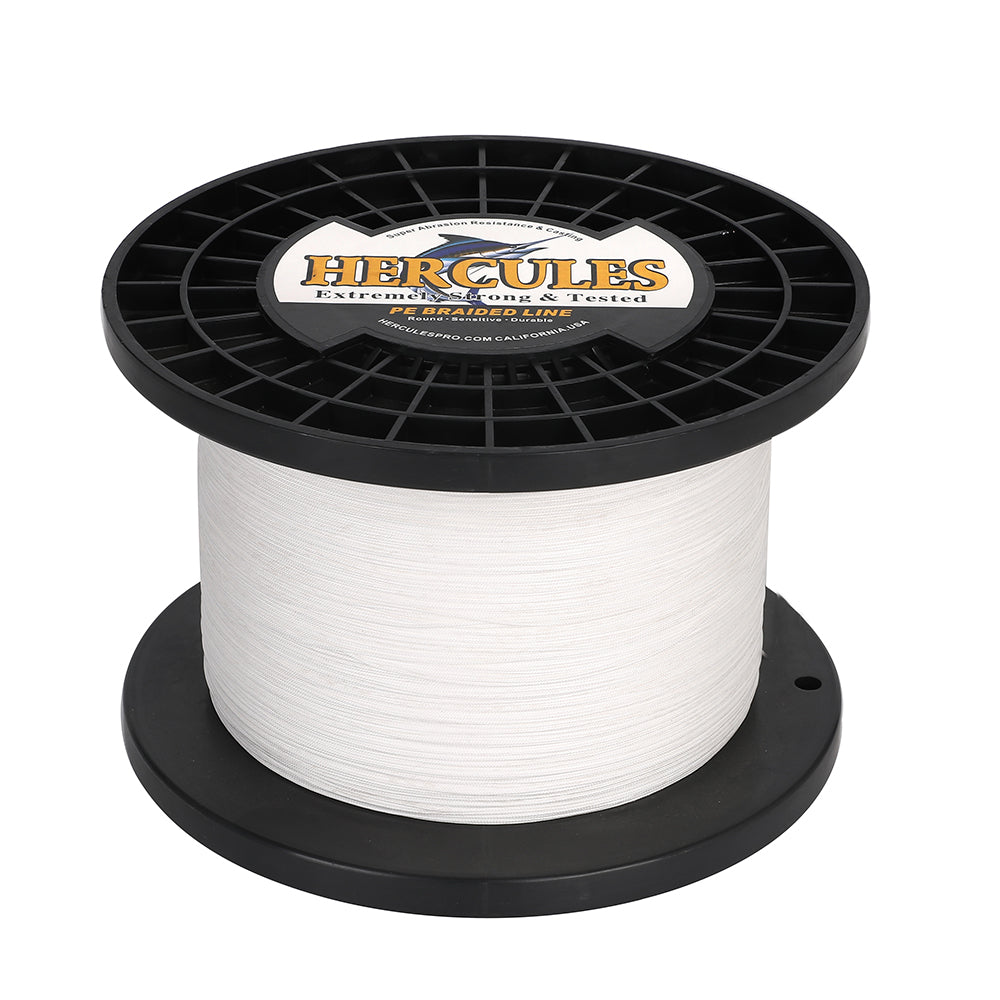 HERCULES White 12 Strands 10lb-420lb PE Braided Fishing Line 100M-2000M HERCULES