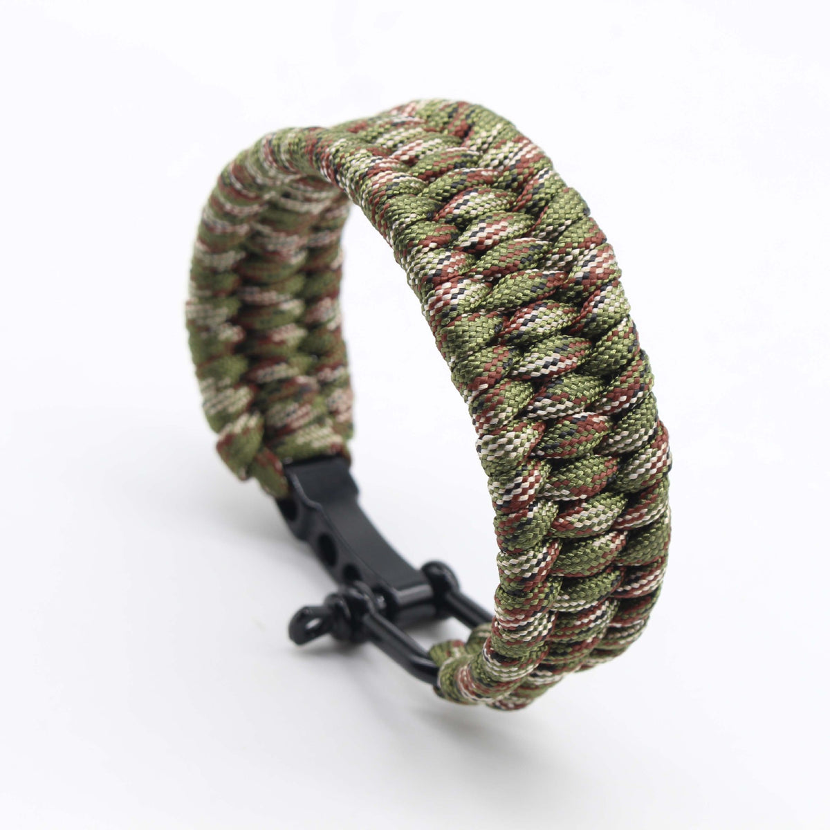 Tactical Paracord Bracelet with Forged Stainless Steel Adjustable U-Type Shackle Pack of 2 HERCULES