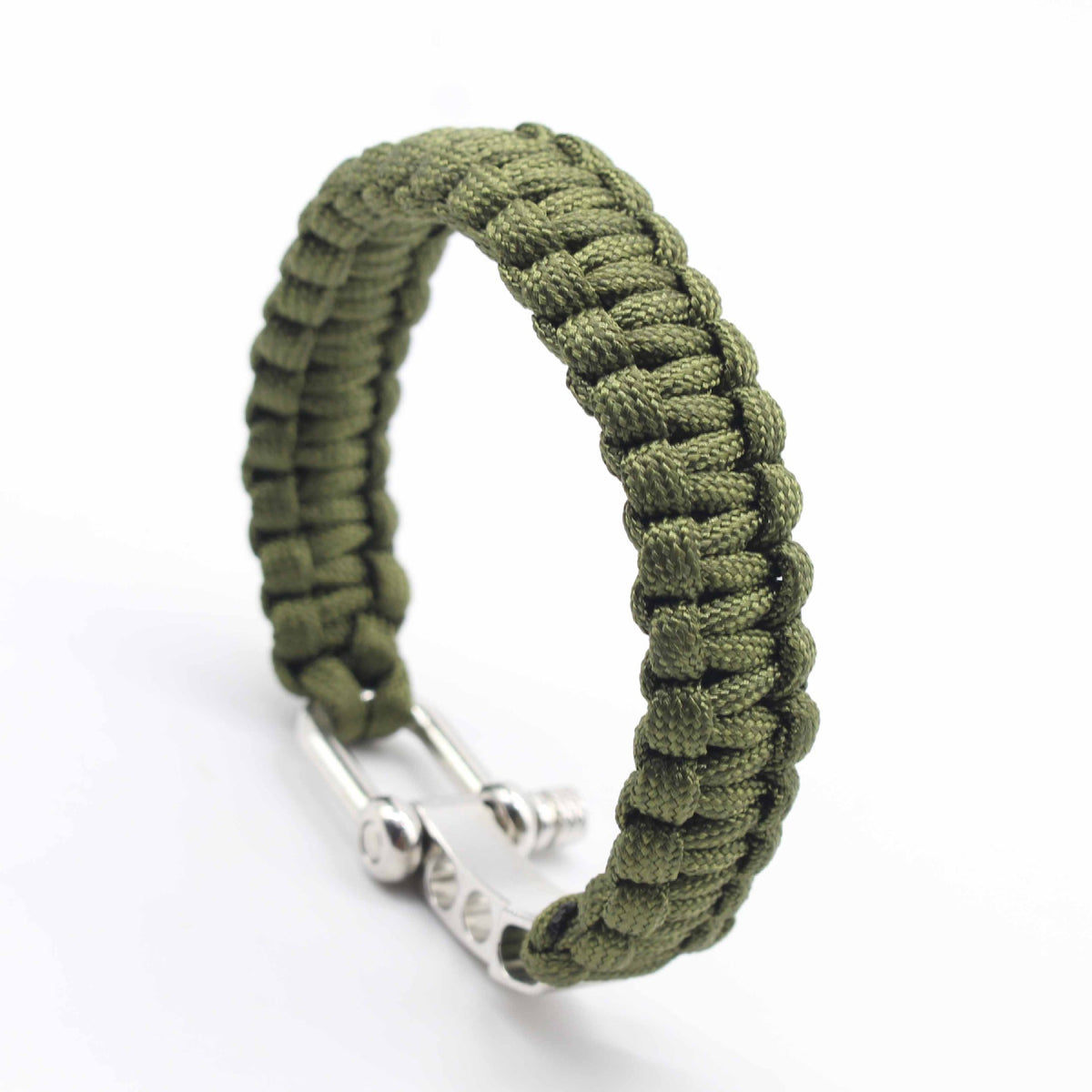 Tactical Paracord Bracelet with Forged Stainless Steel Adjustable U-Type Shackle Pack of 2 HERCULES