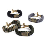 Tactical Survival Bracelet Paracord Bracelet with USA Flag Pack of 2 HERCULES