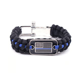 Tactical Survival Bracelet Paracord Bracelet with USA Flag Pack of 2 HERCULES