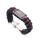 Tactical Survival Bracelet Paracord Bracelet with USA Flag Pack of 2 HERCULES