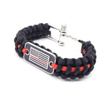 Tactical Survival Bracelet Paracord Bracelet with USA Flag Pack of 2 HERCULES